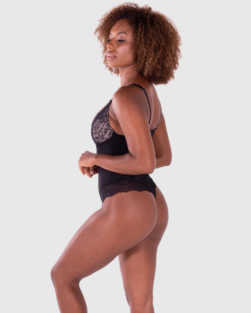 Body con Escote en V Profundo