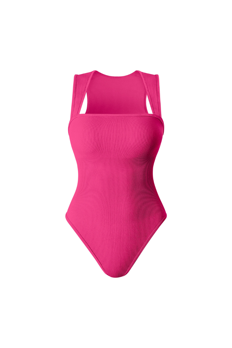 Body con Espalda de Nadadora y Tirantes Anchos