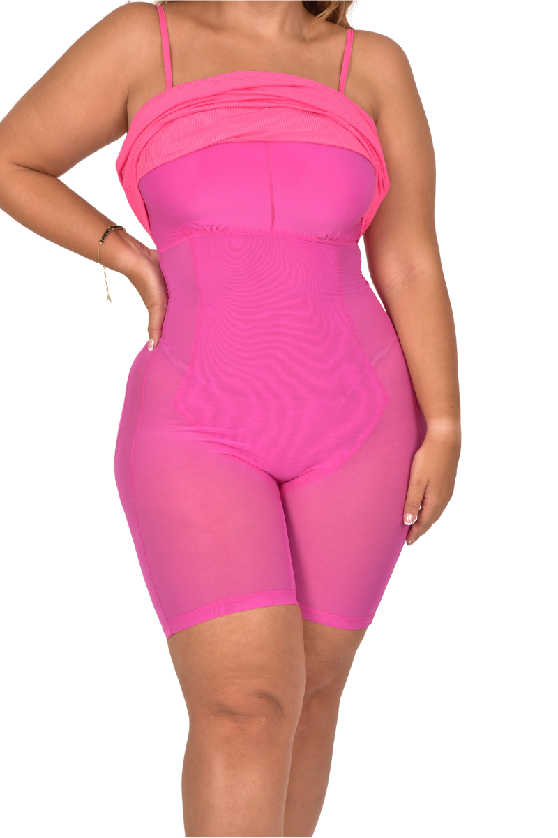 Minivestido de Descanso Modal con Faja Incorporada