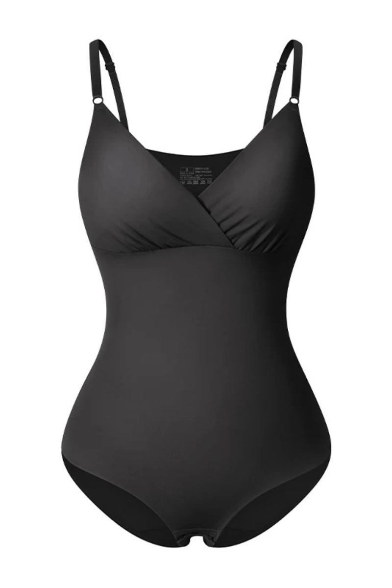 Body Cruzado Fruncido con Escote en V