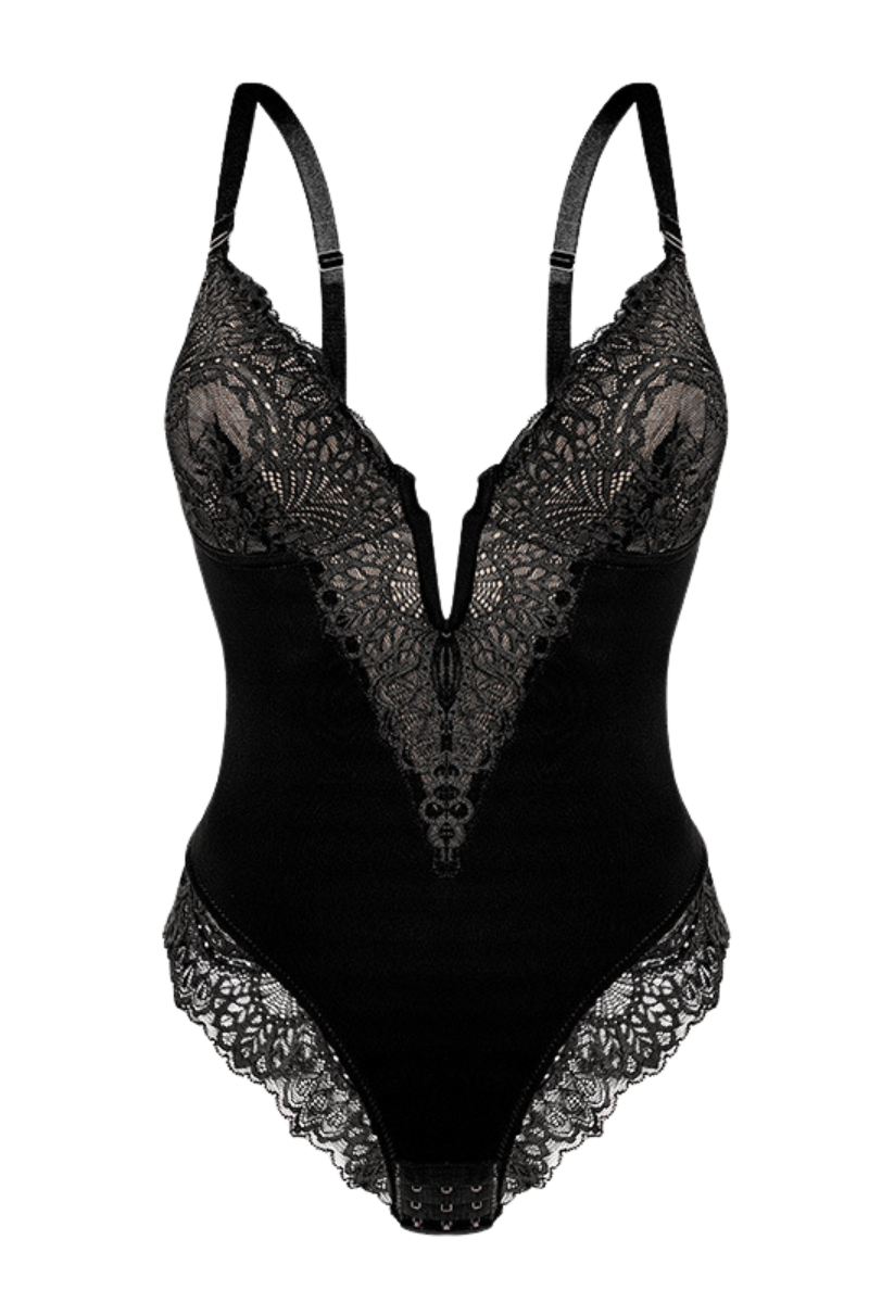 Body con Escote en V Profundo