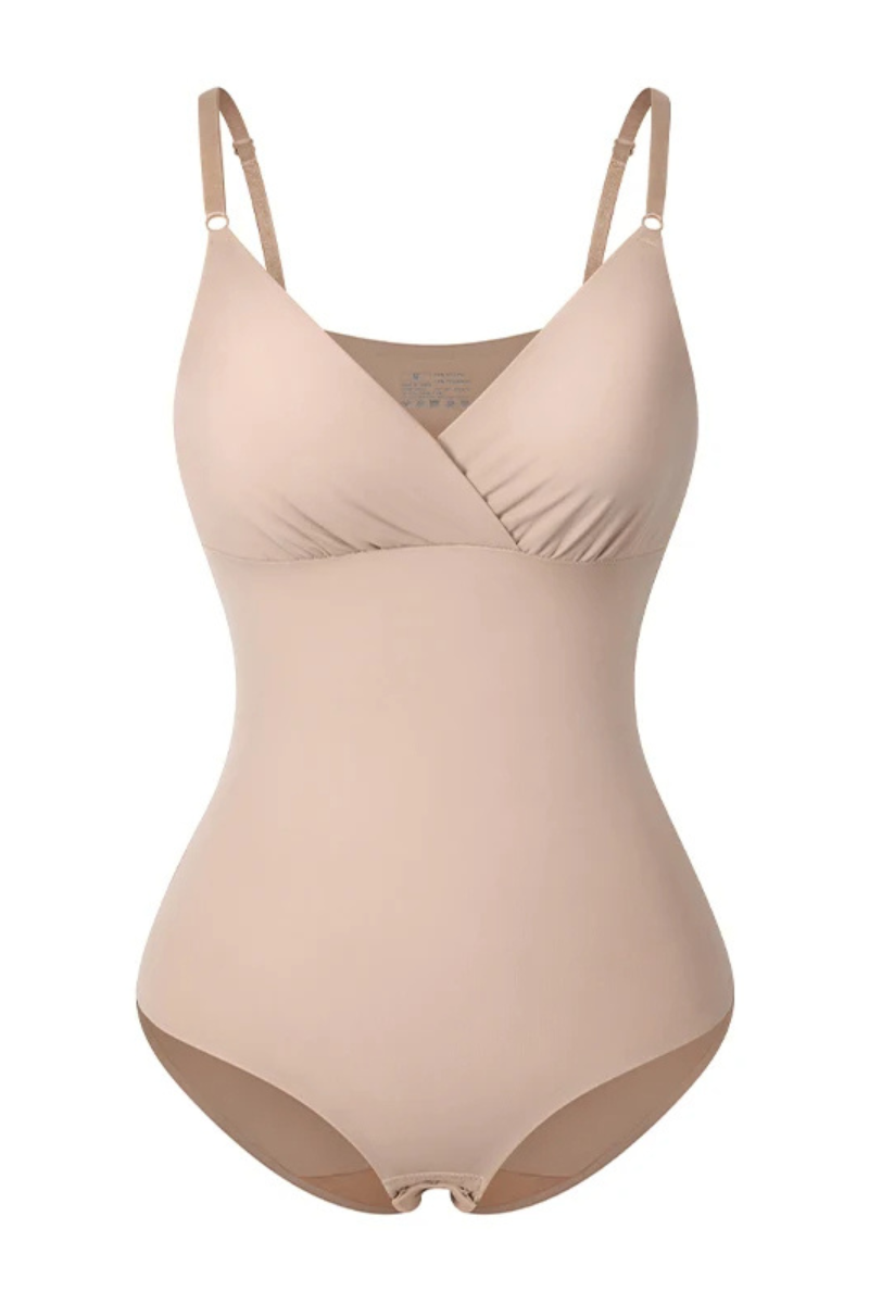 Body Cruzado Fruncido con Escote en V