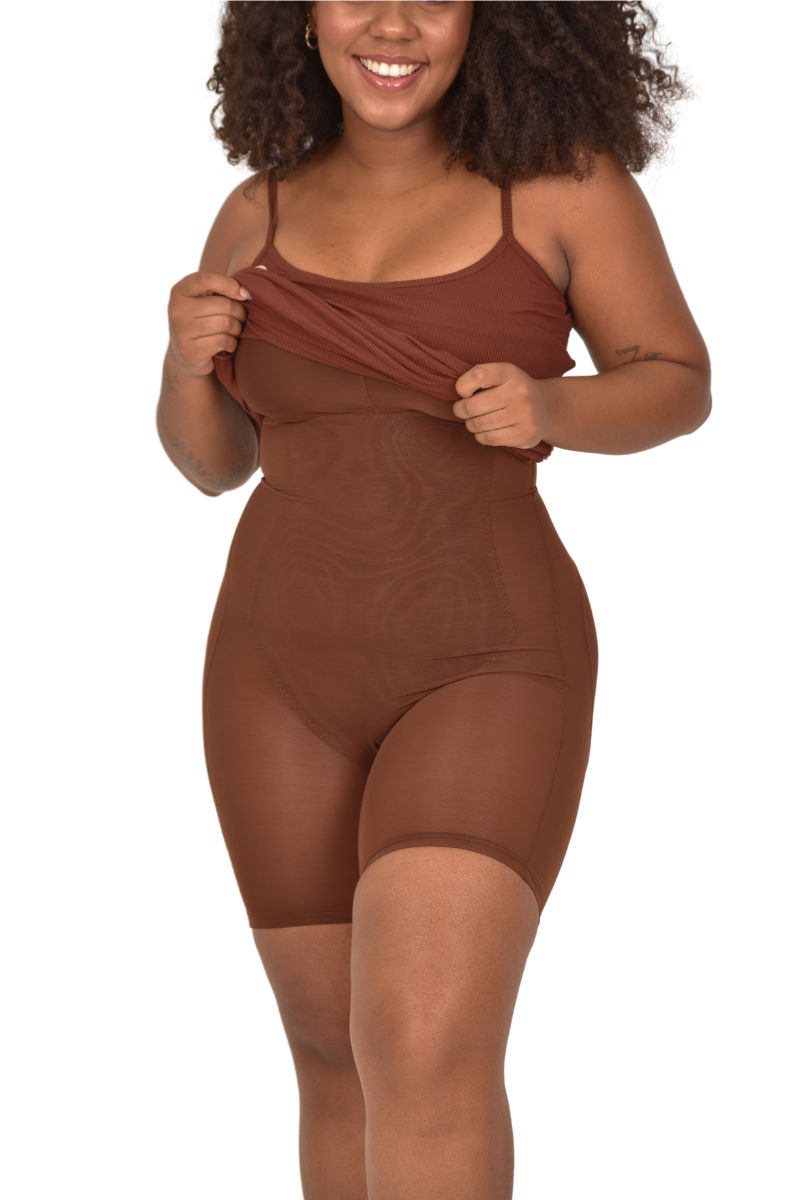 Minivestido de Descanso Modal con Faja Incorporada