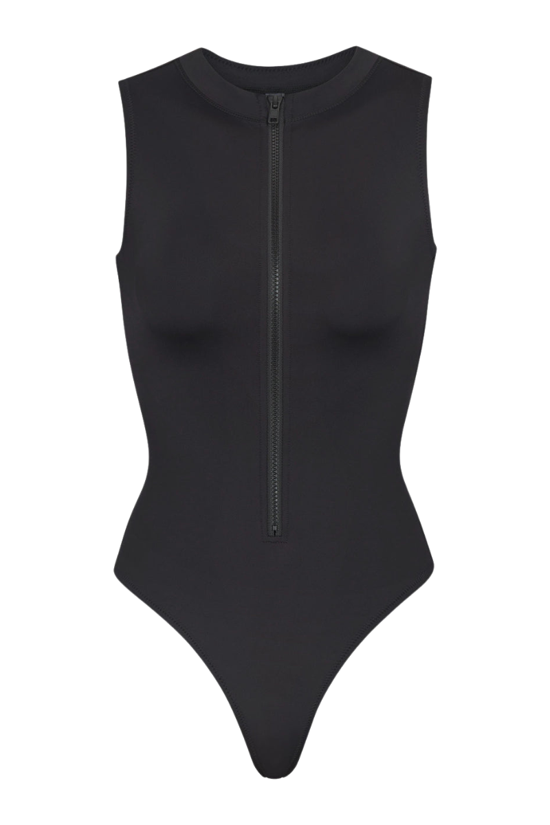 Bañador Moldeador con Cuello Cerrado y Cremallera